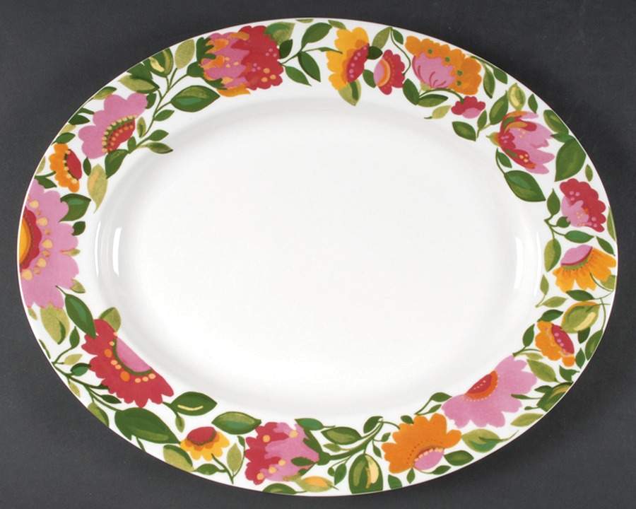 Emma's Garland 15" Oval Serving Platter by Spode-1