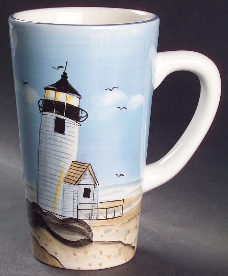 Nantucket Shoreline (Handpainted) Latte Mug by Sakura-1
