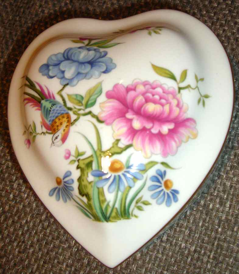 Oriental Bird Heart Shaped Dish by Spode-1