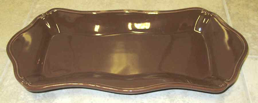 Isabella Espresso Brown 18" Oval Serving Platter by Signature-1