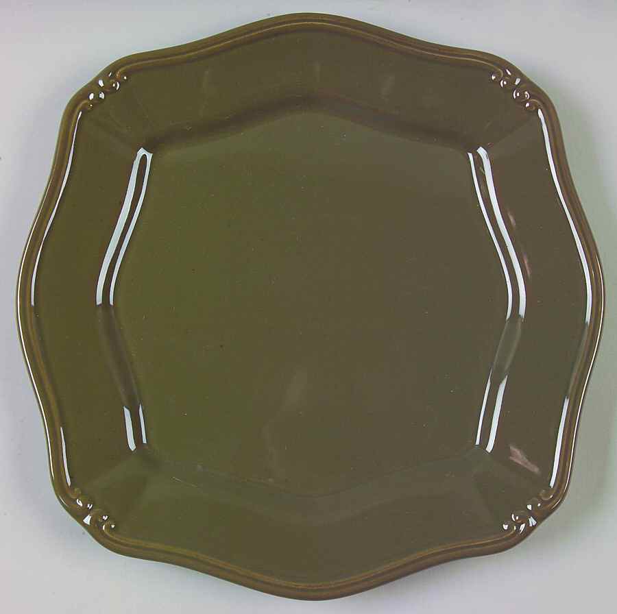 Isabella Olive Green Dinner Plate by Signature-1