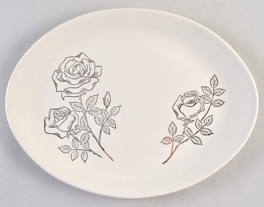Golden Rose 13" Oval Serving Platter by SCIO-1