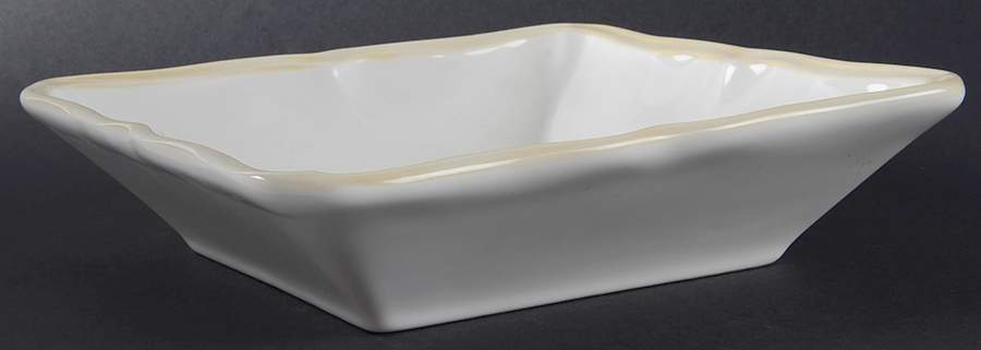 Corricoware Antique White 7" Square Bowl by Skyros-1