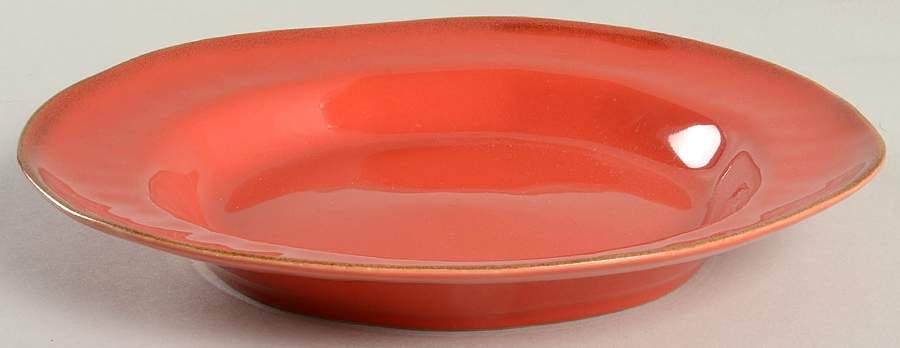 Cantaria Poppy Red Large Rim Soup Bowl by Skyros-1