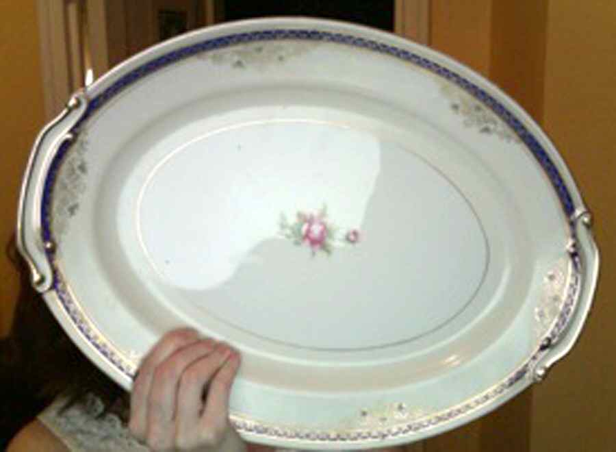 SAN96 16" Oval Serving Platter by Sango-1