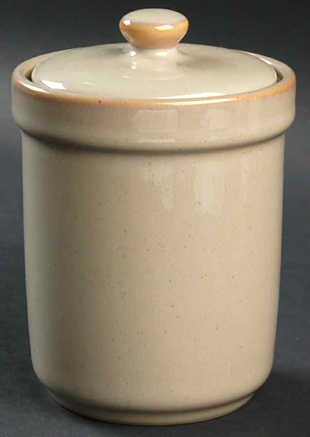 Passion Beige Small Canister & Lid by Sango-1