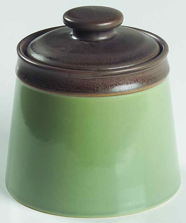 Prelude Green Sugar Bowl & Lid by Sango-1
