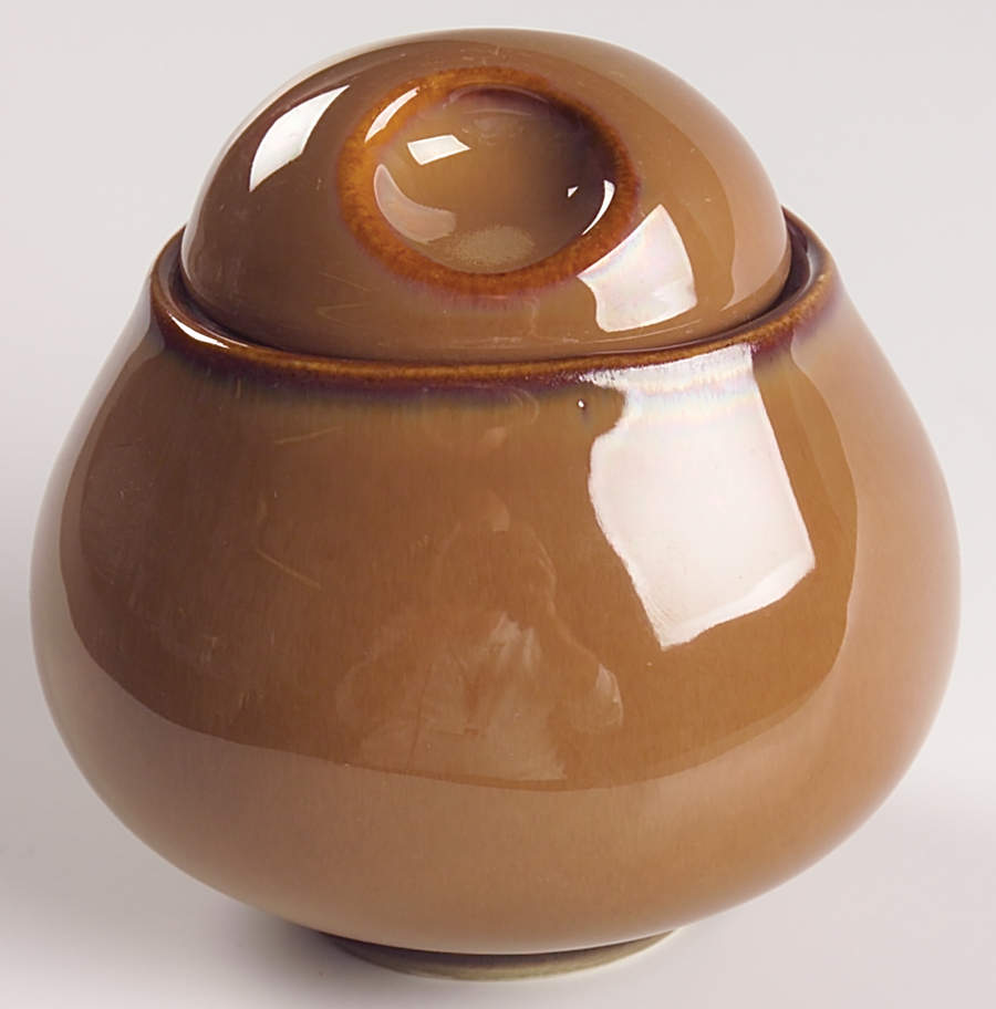 Visions Cocoa Sugar Bowl & Lid by Sango-1