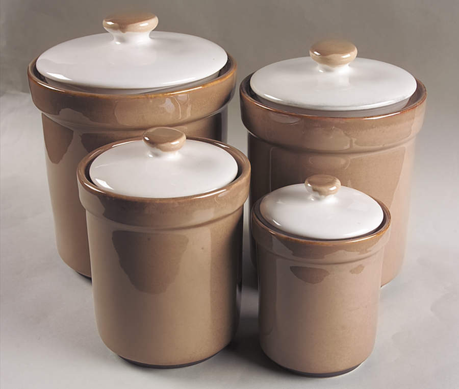 Visions Cocoa (4 Piece) Canister Set (Box Set) by Sango-1