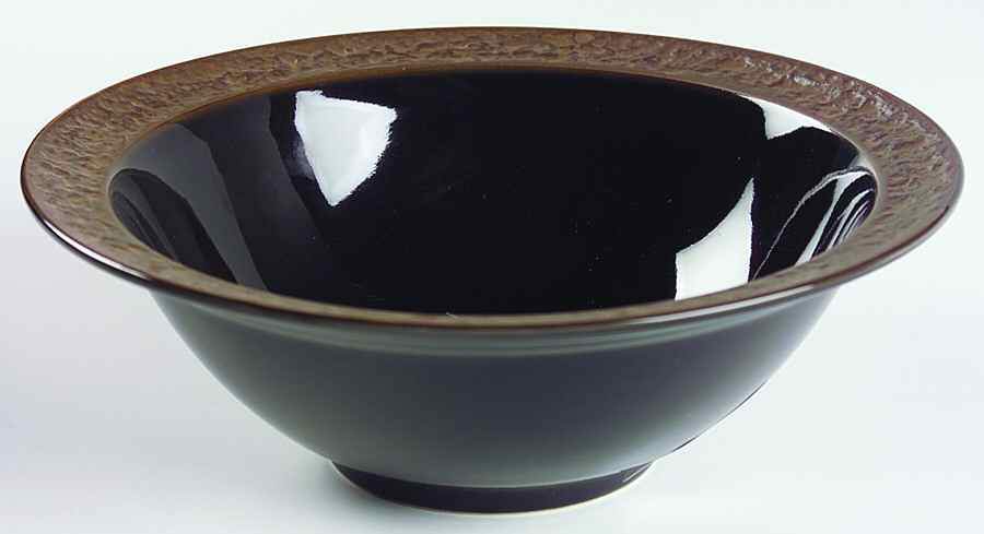 Rustic Charcoal 9" Round Vegetable Bowl by Sango-1