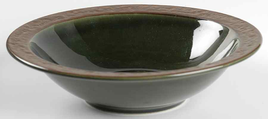 Rustic Green Soup/Cereal Bowl by Sango-1
