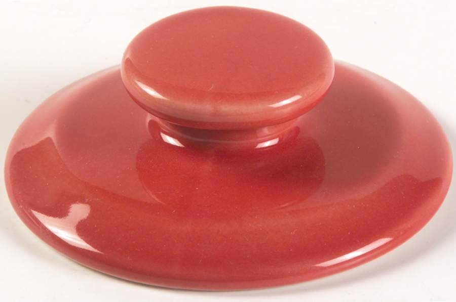 Rustic Cranberry Lid for Sugar Bowl by Sango-1