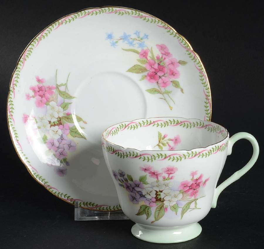 Stocks (13522) Footed Cup & Saucer Set by Shelley-1