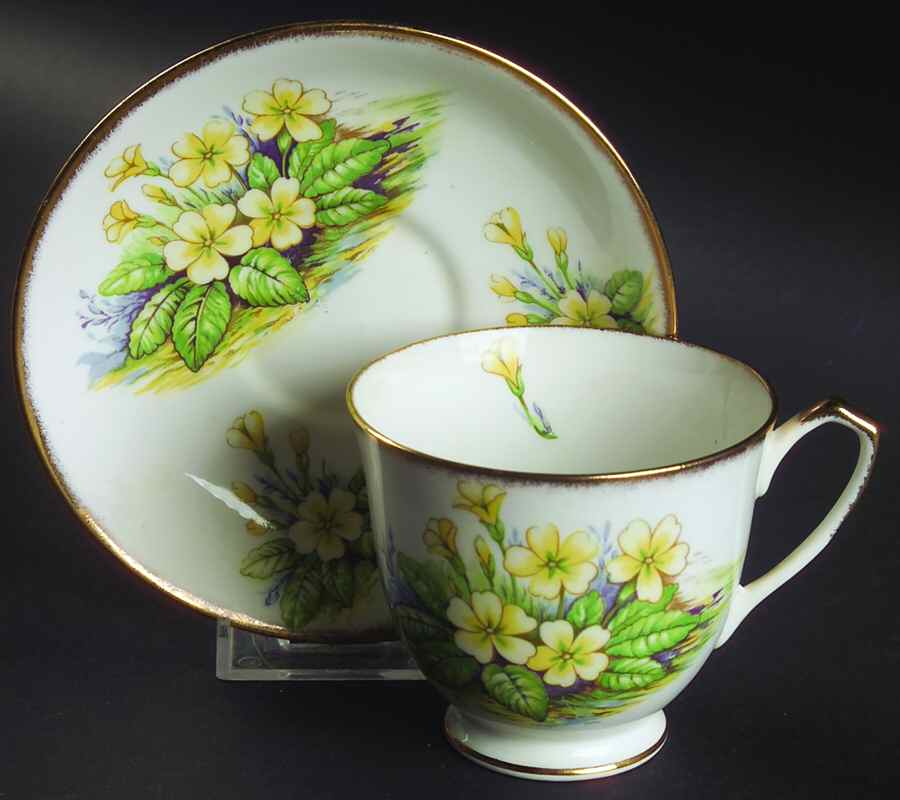3490a Footed Cup & Saucer Set by Salisbury-1