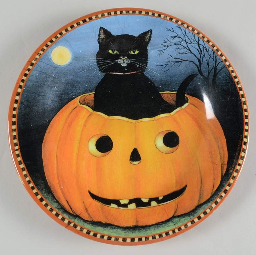 Pumpkin Hollow Melamine Luncheon Plate by Sakura-1