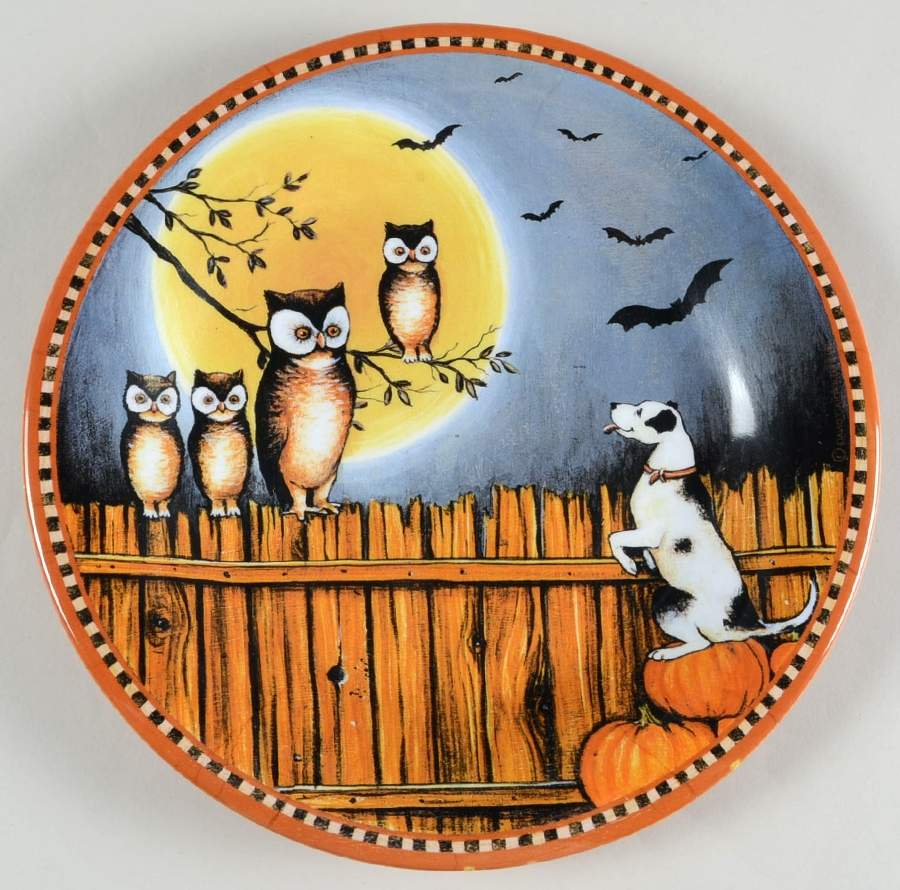 Pumpkin Hollow Melamine Luncheon Plate by Sakura-1