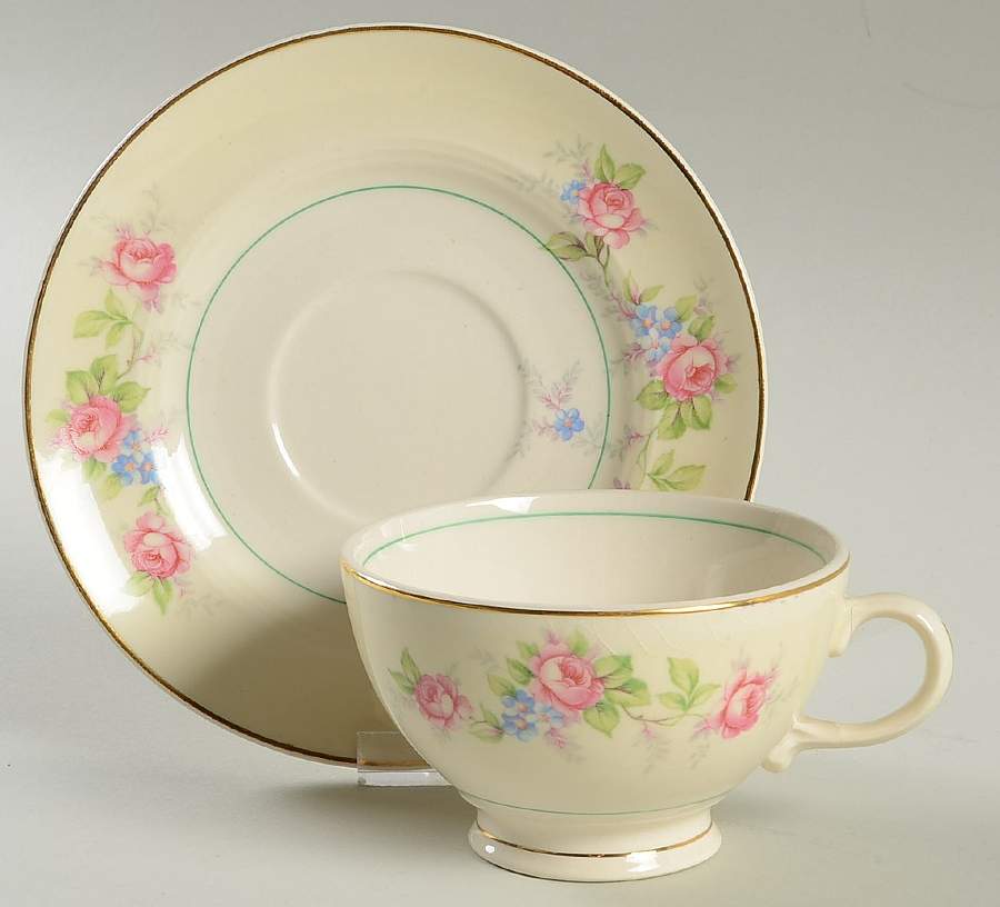 Marlboro Footed Cup & Saucer Set by Salem-1