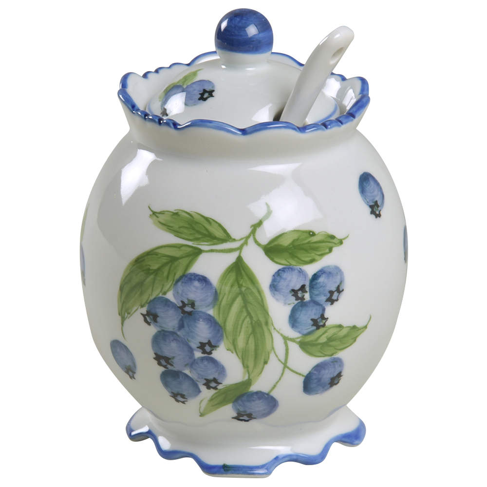 Blueberries Jam/Jelly & Lid W/Spoon by Sadek-1