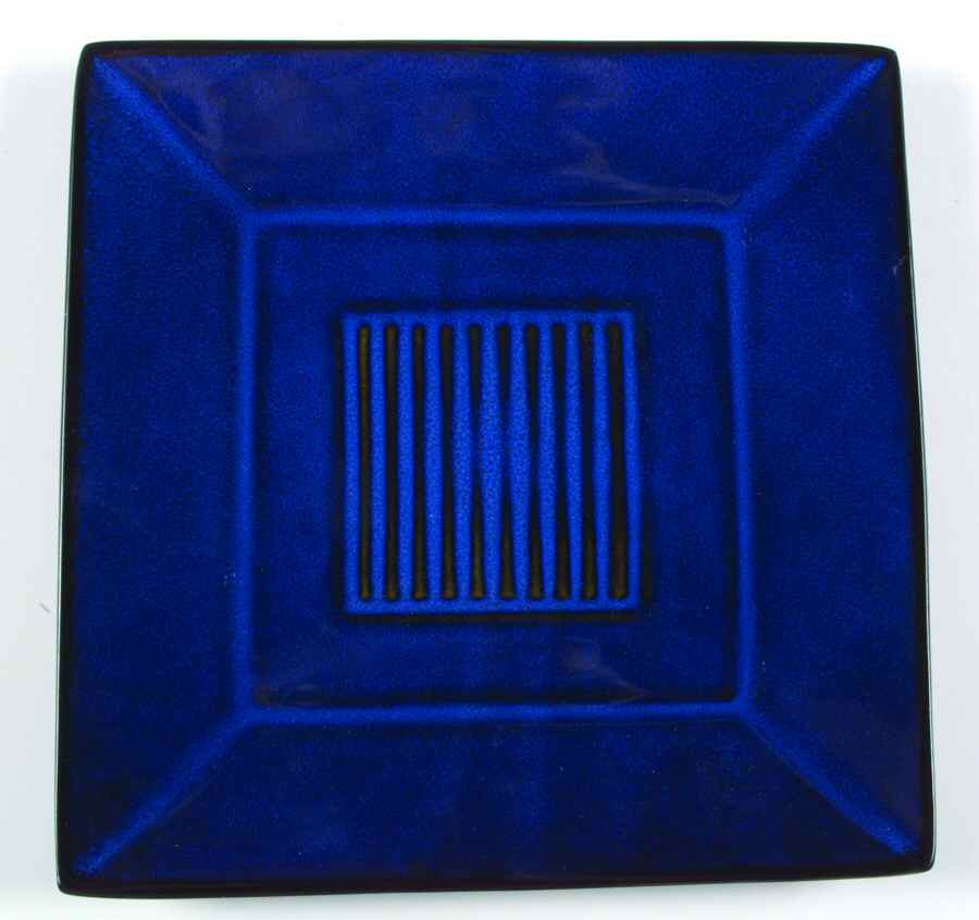 Mandalay Blue (Square) Dinner Plate by Sakura-1