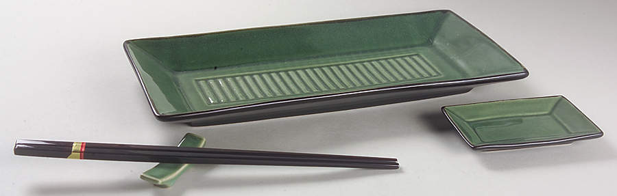 Mandalay Moss (Square) (5 Piece) Sushi Set by Sakura-1