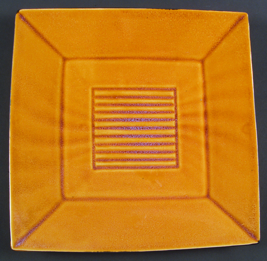 Mandalay Brown (Square) Dinner Plate by Sakura-1