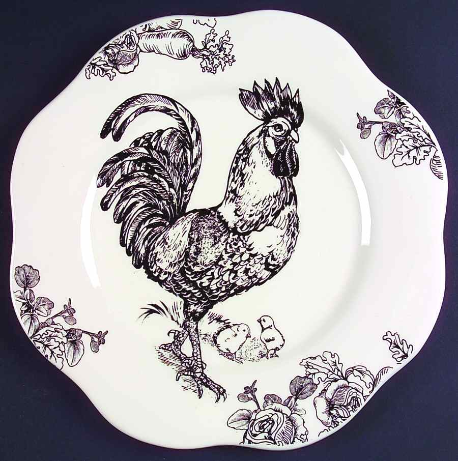 Barnyard Toile Large Dinner Plate by Sadek-1