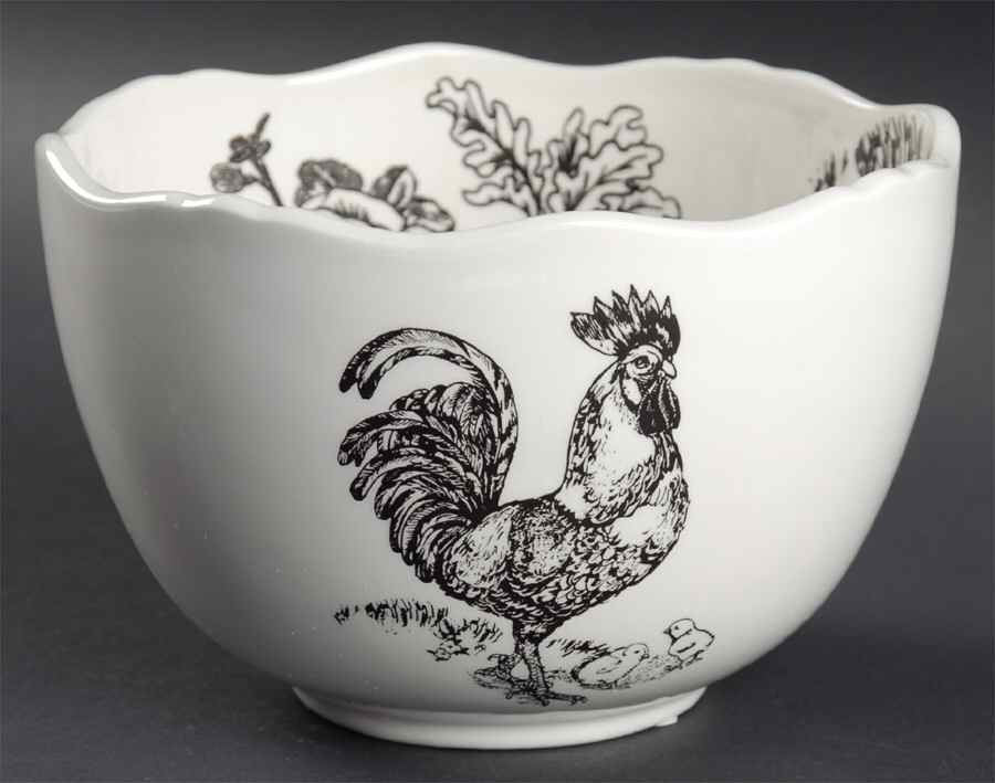 Barnyard Toile Soup/Cereal Bowl by Sadek-1