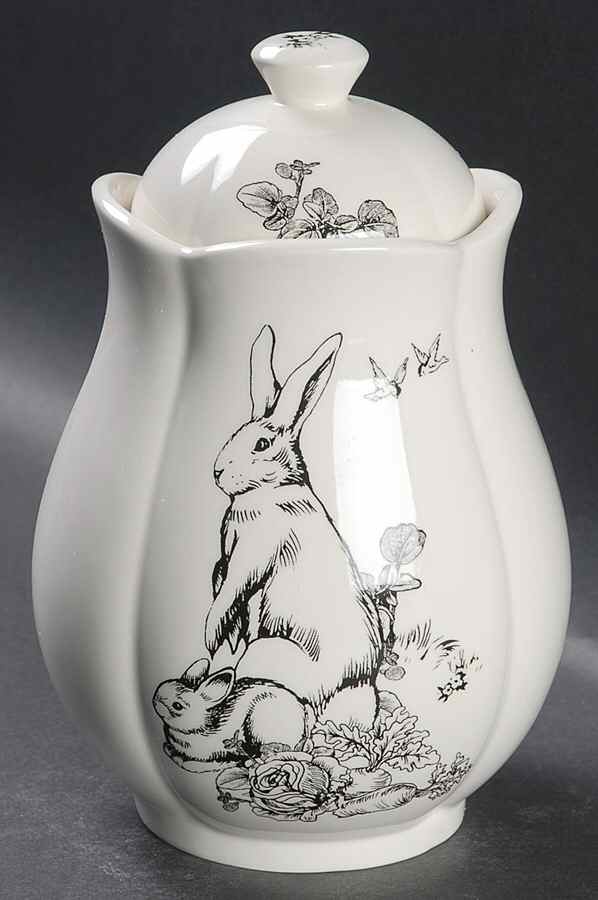 Barnyard Toile Small Canister & Lid by Sadek-1