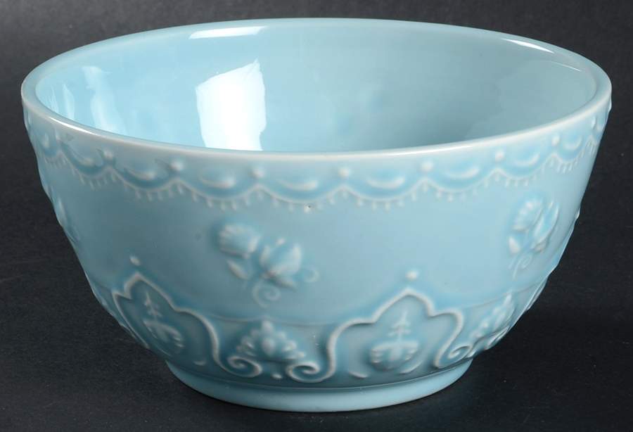 Java Blue Majolica Coupe Soup Bowl by Sadek-1
