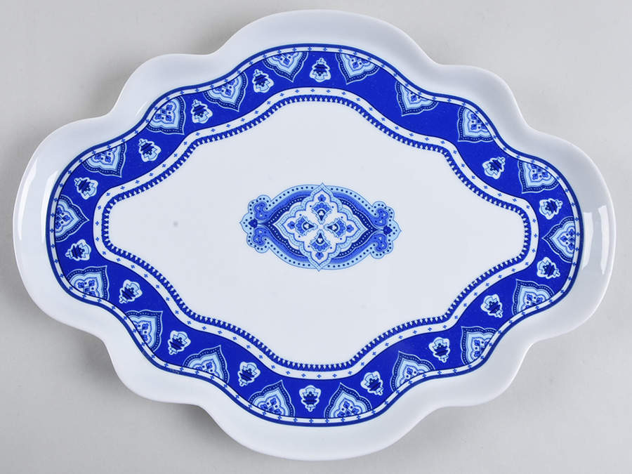 Nantucket 12" Oval Scalloped Tray by Sadek-1