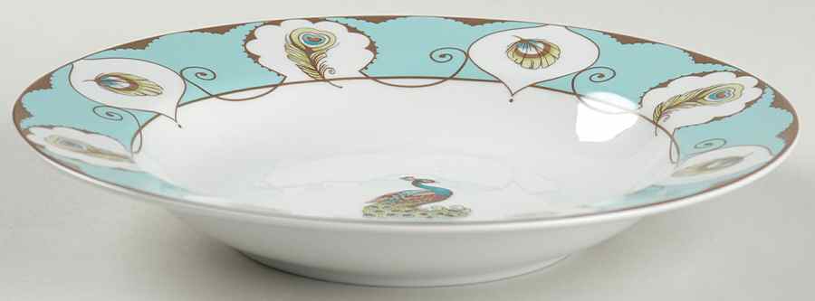 Peacock Rim Soup Bowl by Sadek-1