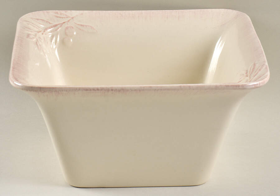Campagna Ivory 9" Square Salad Serving Bowl by Signature-1
