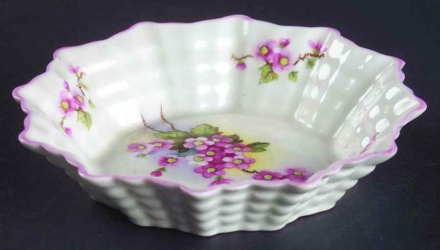 Blossom (Dainty Shape Pink Trim) Sweet Meat Dish by Shelley-1