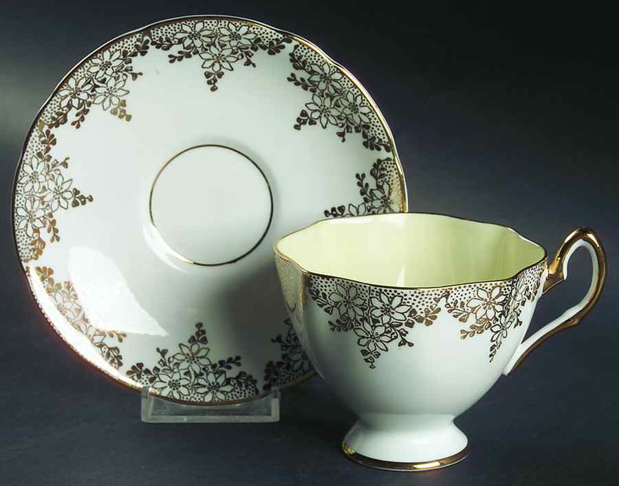 3757 Footed Cup & Saucer Set by Salisbury-1