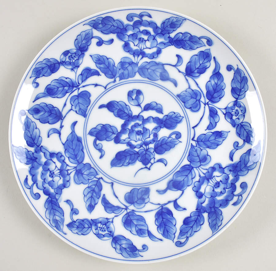Blue and White Dinner Plate by Sadek-1