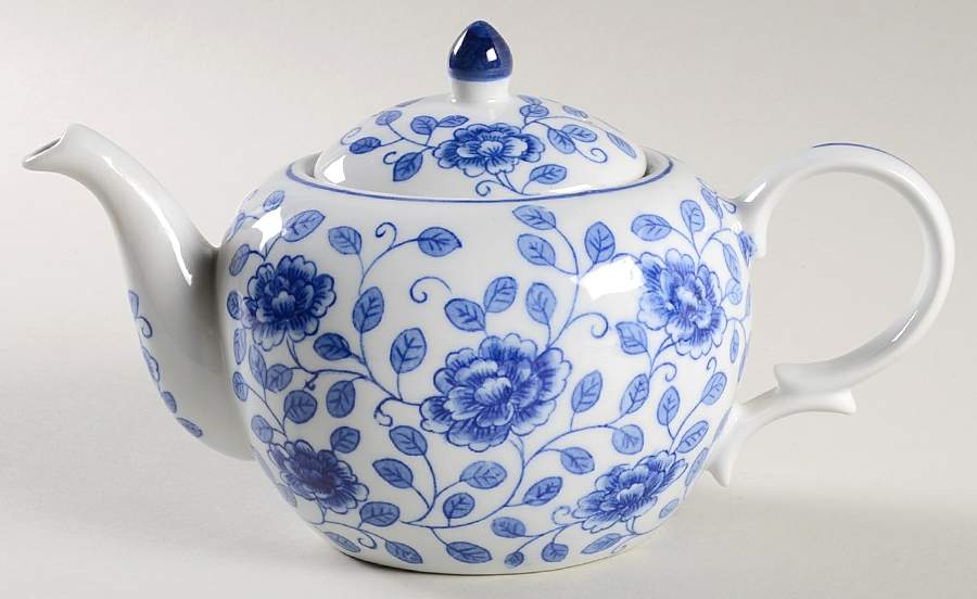 Blue and White Individual Teapot & Lid by Sadek-1