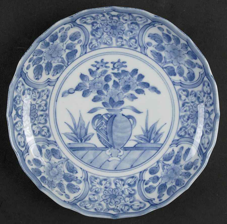 Blue and White Bread & Butter Plate by Sadek-1