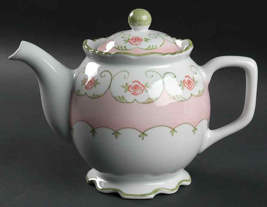 Eloise Pink Teapot & Lid by Sadek-1