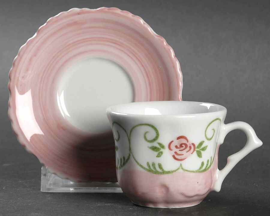Eloise Pink Child's Cup & Saucer Set by Sadek-1