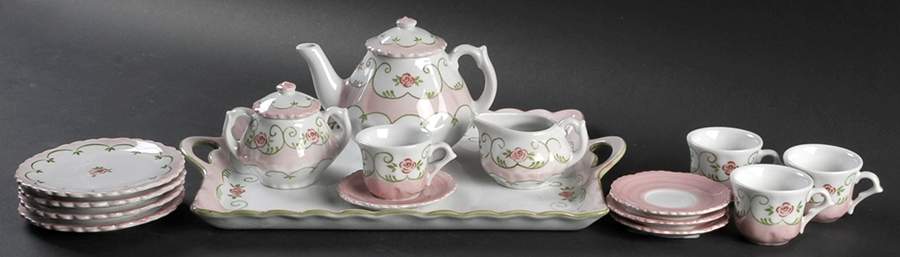 Eloise Pink (18 Piece) Child's Tea Set by Sadek-1