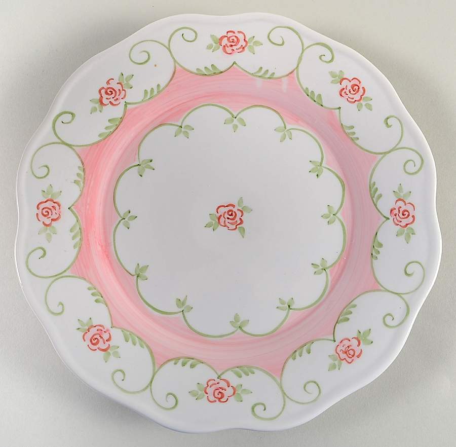 Eloise Pink Dinner Plate by Sadek-1