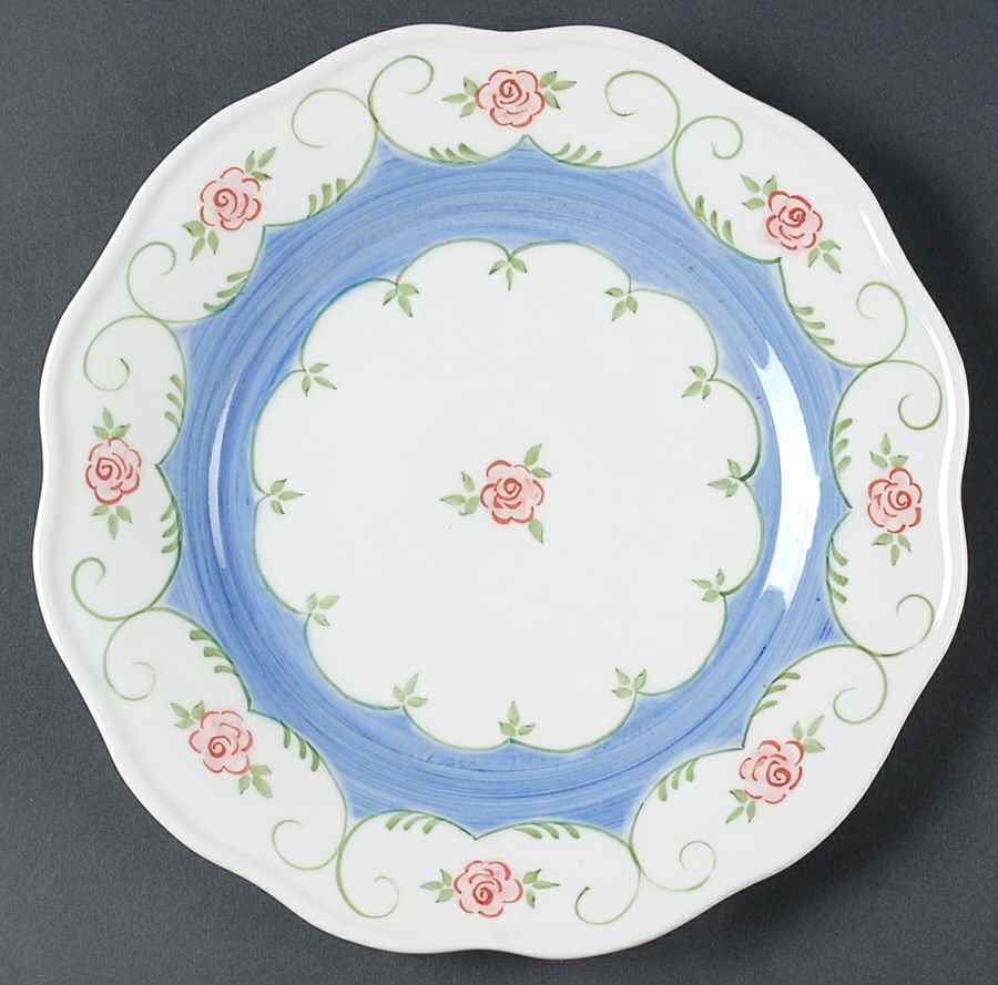 Eloise Blue Dinner Plate by Sadek-1