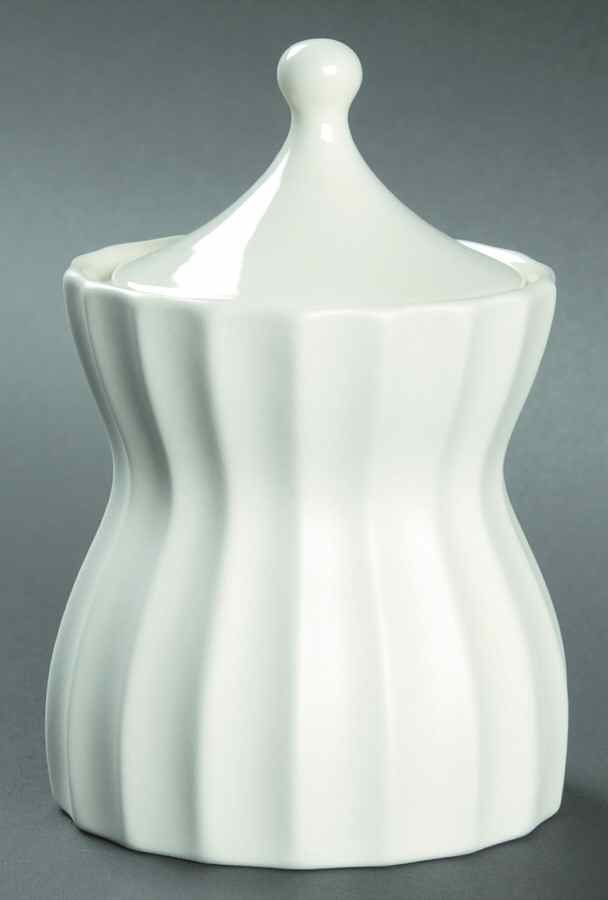 Dynasty White (Matte) Sugar Bowl & Lid by Sasaki-1