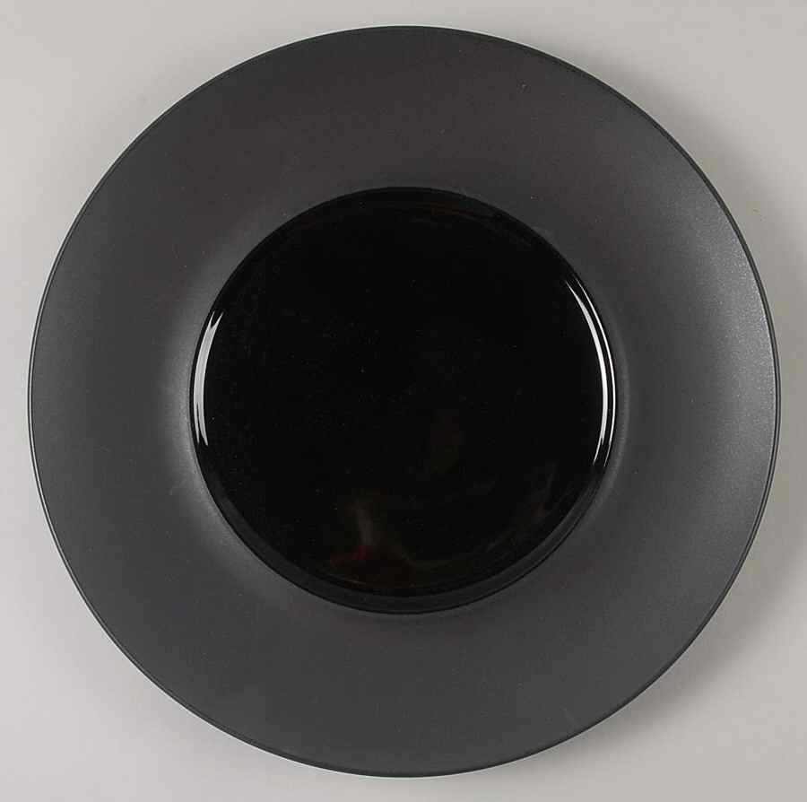 Kyoto Black 12" Chop Plate (Round Platter) by Sasaki-1