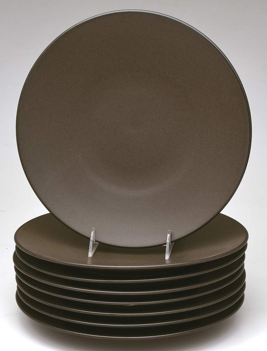 Simplicity Brown Dinner Plate - Set of 8 by Sasaki-1