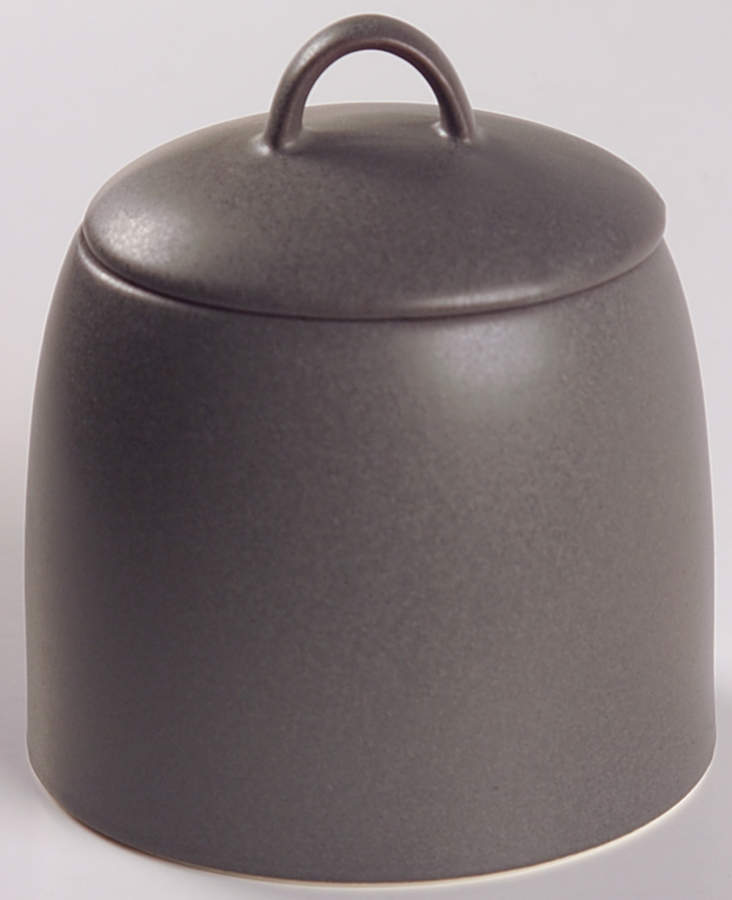 Simplicity Gray Sugar Bowl & Lid by Sasaki-1