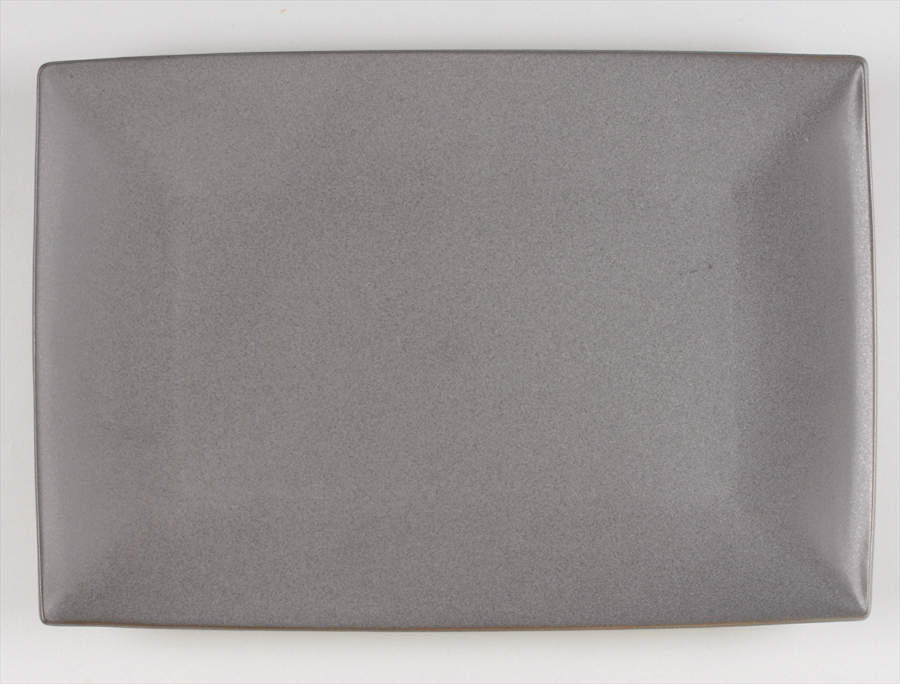 Simplicity Gray 15" Rectangular Serving Platter by Sasaki-1