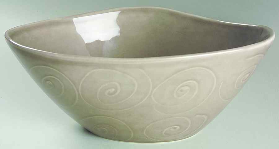 Spa Taupe 9" Oval Vegetable Bowl by Sasaki-1