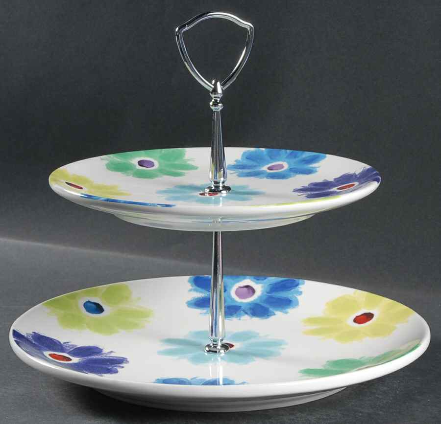 Aroma Blue 2-Tier Serving Tray by Studio Nova-1