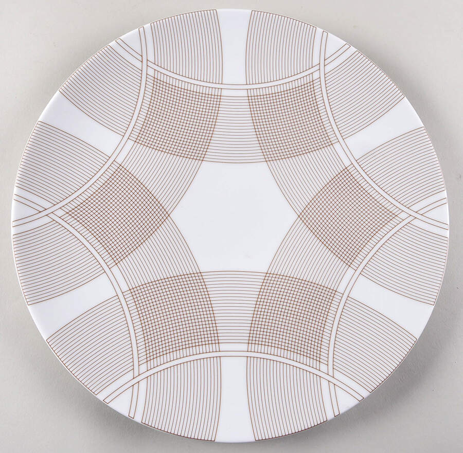 Arch Brown 12" Chop Plate (Round Platter) by Studio Nova-1